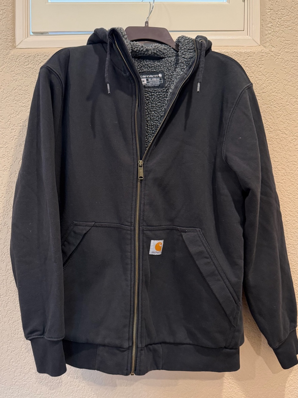 Carhartt Rain Defender Relaxed Fit Midweight Sherpa-Lined Full-Zip Hoodie